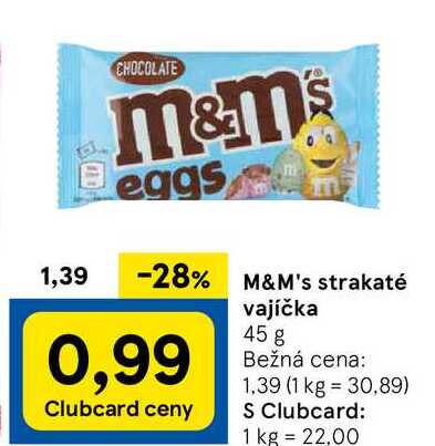 M&M's strakaté vajíčka, 45 g