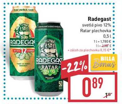 ARCHIV | Zähringer Premium svetlé pivo 0,5 l v akcii platné do: 3.5. ...