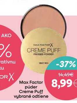 MAX FACTOR Creme Puff vybrané odtiene 
