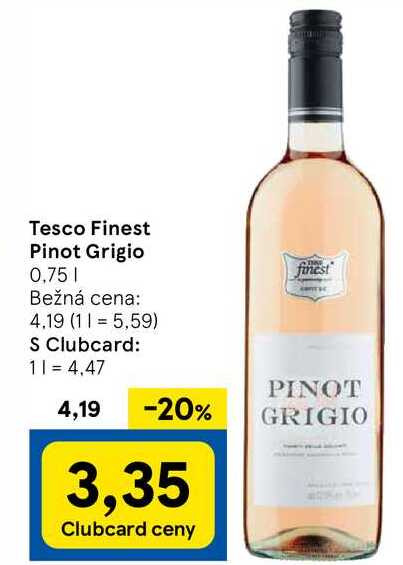 Tesco Finest Pinot Grigio, 0,75 l