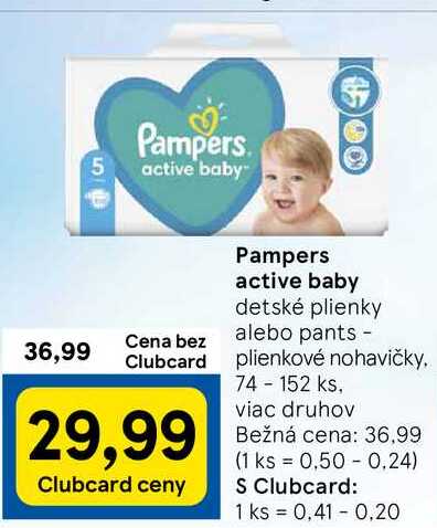 Pampers active baby, 74-152 ks