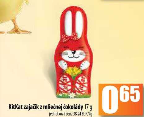 KitKat zajačik z mliečnej čokolády 17 g 