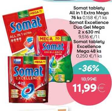 Somat tablety Excellence Mega 48 ks