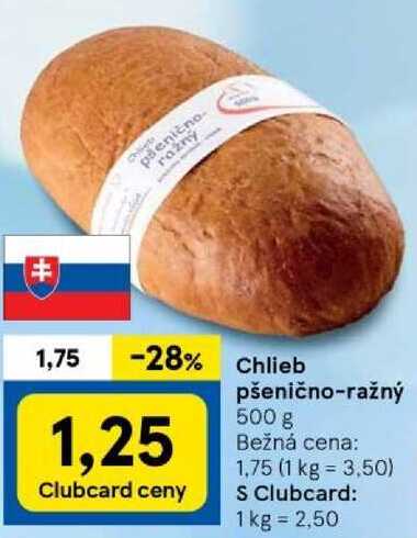 Chlieb pšenično-ražný, 500 g 