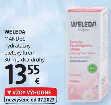WELEDA MANDEL hydratačný pleťový krém, 30 ml