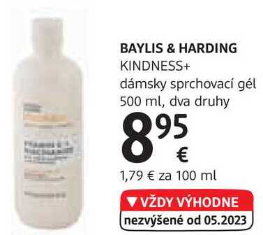 BAYLIS & HARDING KINDNESS+ dámsky sprchovací gél, 500 ml