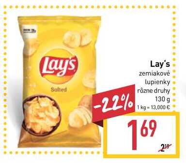 Lay's zemiakové lupienky 130 g 
