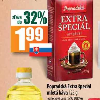 Popradská Extra špeciál mletá káva 125 g