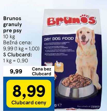Brunos granuly pre psy, 10 kg