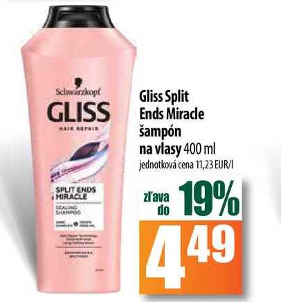 Schwarzkopf Gliss Split Ends Miracle šampón na vlasy 400 ml 