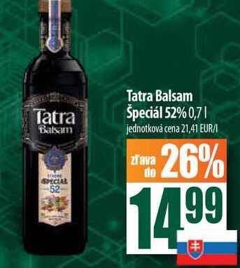 Tatra Balsam Špeciál 52% 0,7 l 