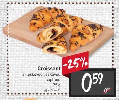 Croissant s lieskovcorieškovou náplňou 75 g 