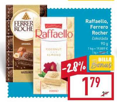Raffaello / Ferrero Rocher čokoláda 90 g 