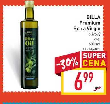 BILLA Premium Extra Virgin olivový olej 500 ml 