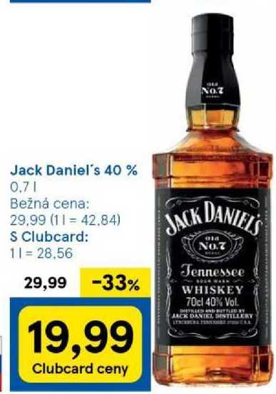 Jack Daniel's 40 %, 0,7 l
