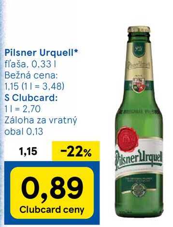 Pilsner Urquell, 0,33 l