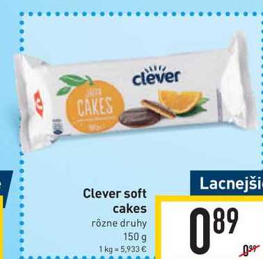 Clever soft cakes rôzne druhy 150 g 