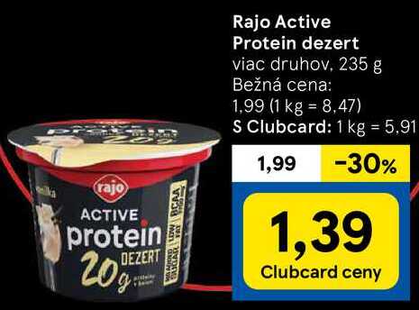 Rajo Active Protein dezert, 235 g 