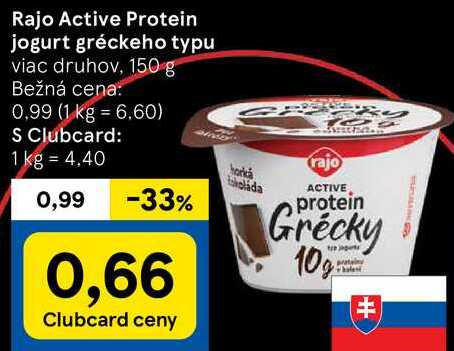 Rajo Active Protein jogurt gréckeho typu, 150 g 