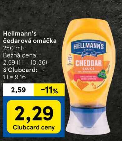 Hellmann's čedarová omáčka, 250 ml