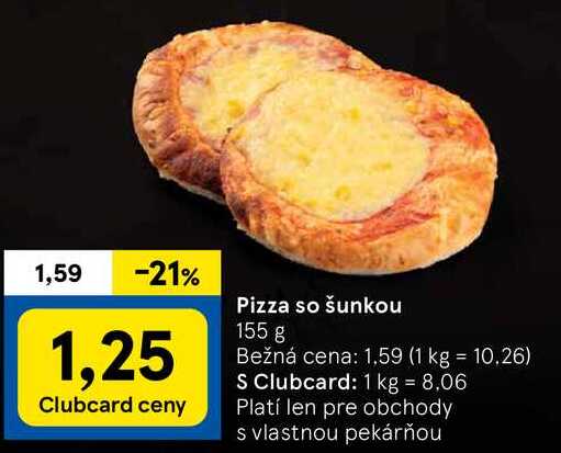 Pizza so šunkou, 155 g