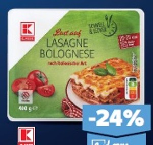 K-Classic Lasagne s bravčovým mäsom