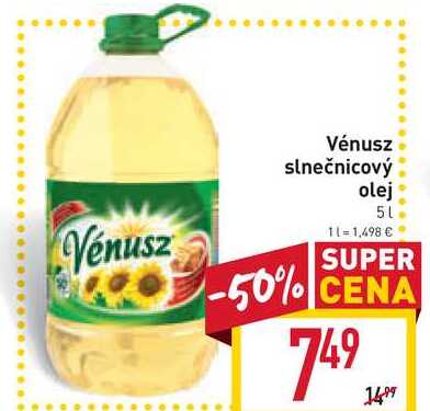 Vénusz slnečnicový olej 5l 