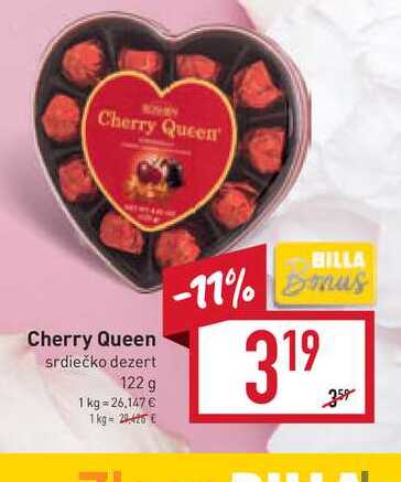 Cherry Queen srdiečko dezert 122 g