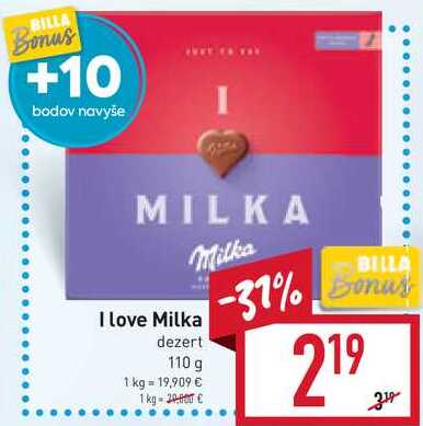 I love Milka dezert 110 g 