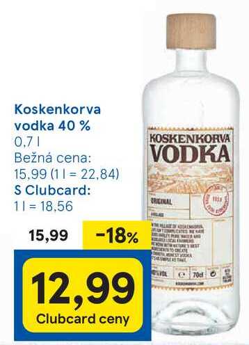 Koskenkorva vodka 40 %, 0,7 l