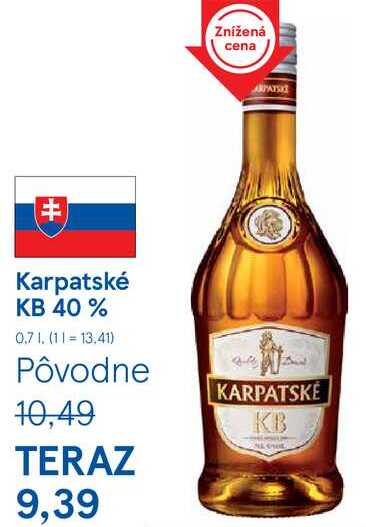 Karpatské KB 40%, 0,7 l