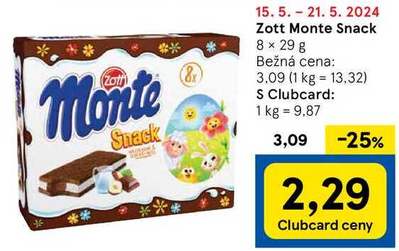Zott Monte Snack, 8x 29 g 