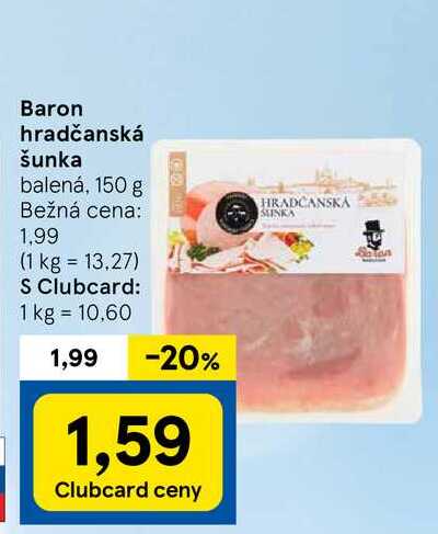 Baron hradčanská šunka, 150 g