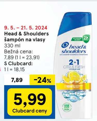Head & Shoulders šampón na vlasy, 330 ml 