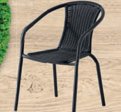 Tesco záhradná stolička s ratanovým vzorom