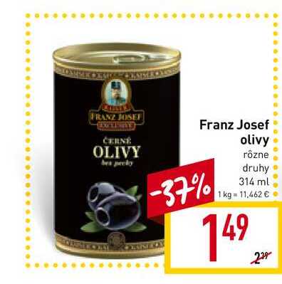 Franz Josef olivy rôzne druhy 314 ml 