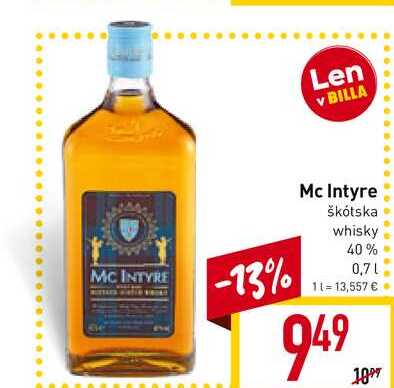 McIntyre škótska whisky 40% 0,7l 