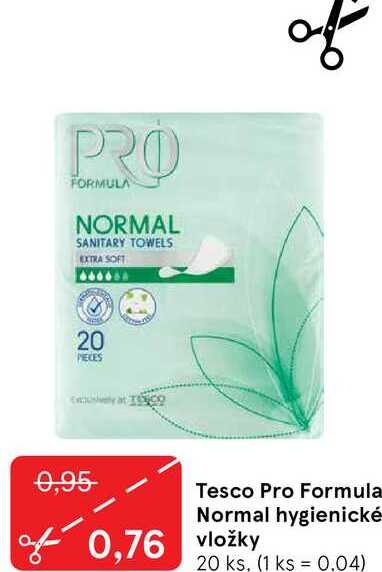 Tesco Pro Formula Normal hygienické vložky 20 ks