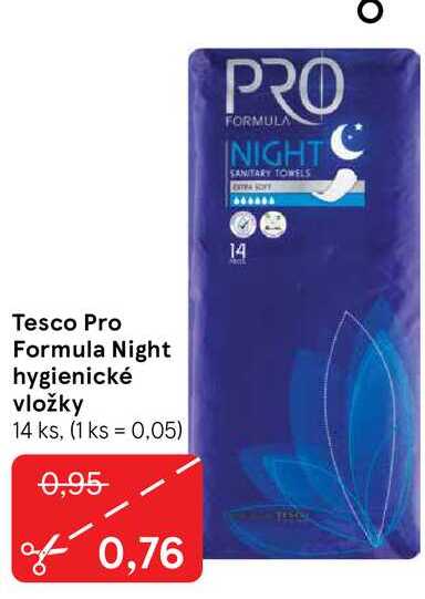 Tesco Pro Formula Night hygienické vložky, 14 ks