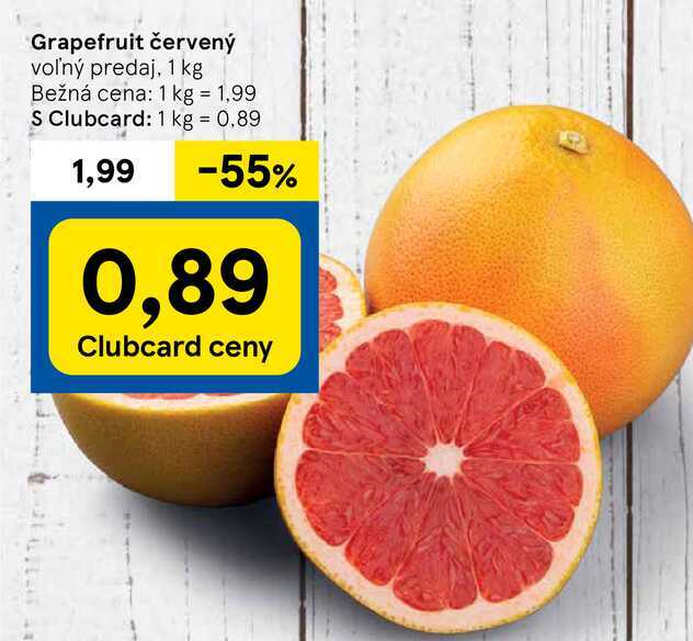 Grapefruit červený voľný predaj, 1 kg 