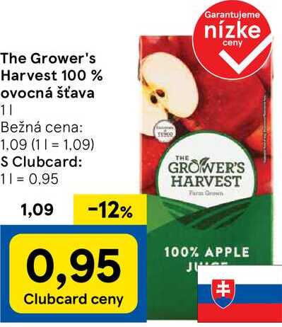 The Grower's Harvest 100 % ovocná šťava, 1 l