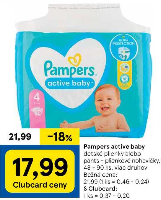 Pampers active baby, 48-90 ks