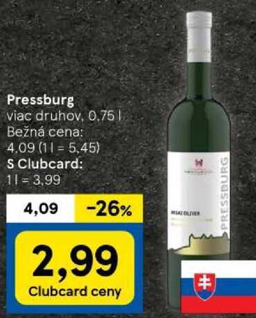 Pressburg, 0,75 l