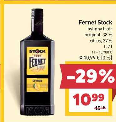 Fernet Stock 0,7L  v akcii