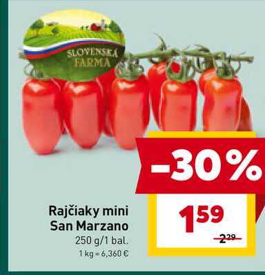 Rajčiaky mini San Marzano 250 g