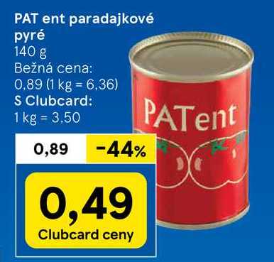 PAT ent paradajkové pyré, 140 g 