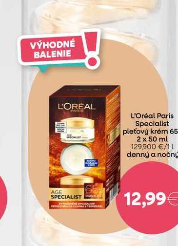 L'Oréal Paris Specialist pleťový krém 2 x 50 ml 