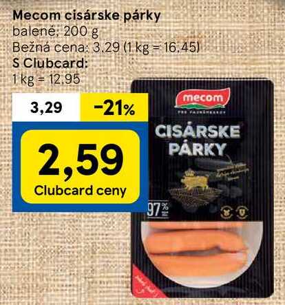 Mecom cisárske párky, 200 g 