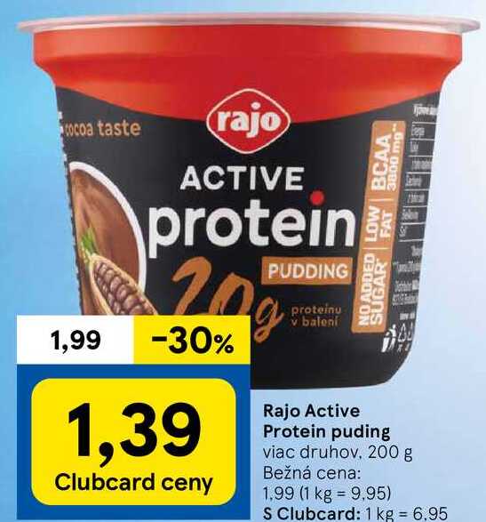 Rajo Active Protein puding, 200 g