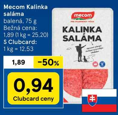 Mecom Kalinka saláma, 75 g 